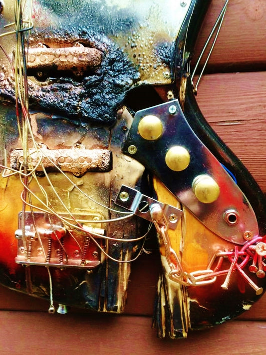 Warrior Soul Wall Guitar Sculpture by Kory Clarke