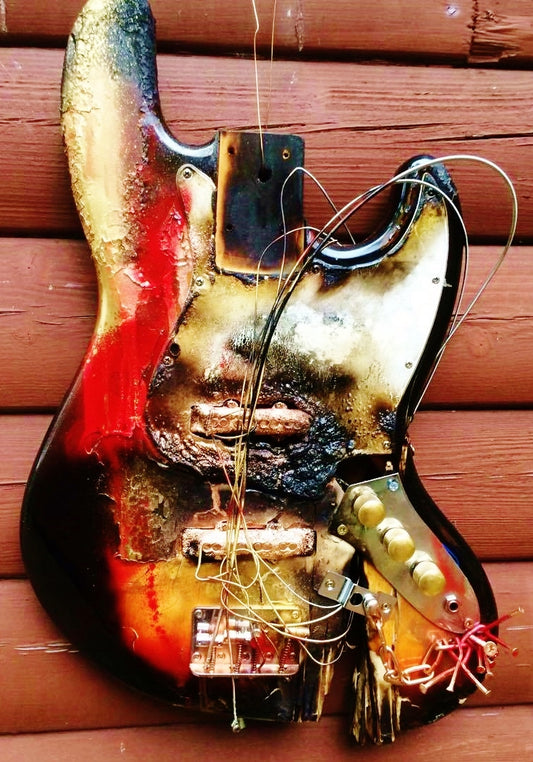 Warrior Soul Wall Guitar Sculpture by Kory Clarke