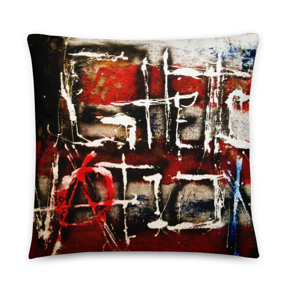 'Ghetto Nation' Warrior Soul Painting Throw Pillow by Kory Clarke